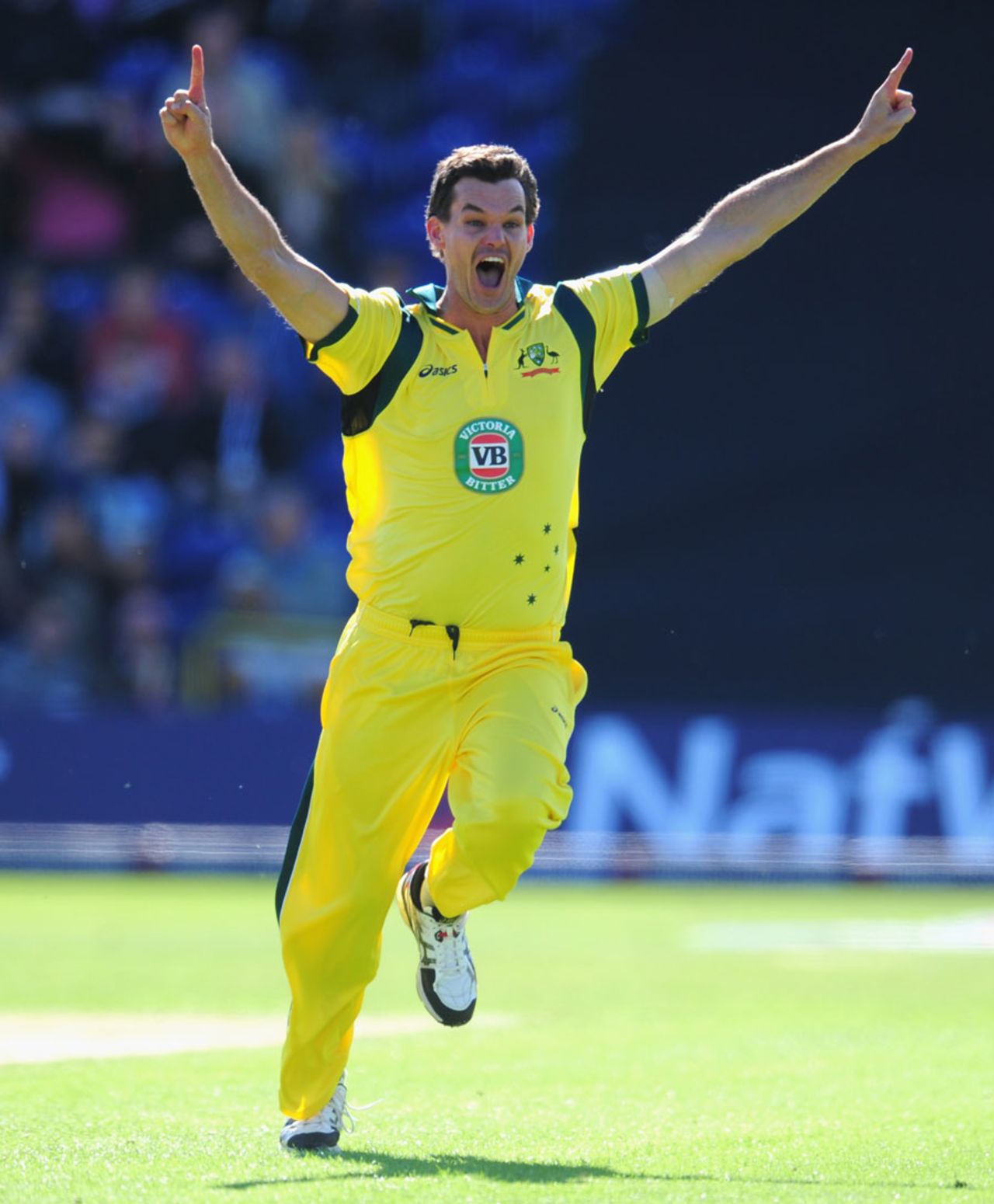 Clint McKay claimed a hat-trick in his second over, England v Australia, 4th NatWest ODI, Cardiff, September, 14, 2013
