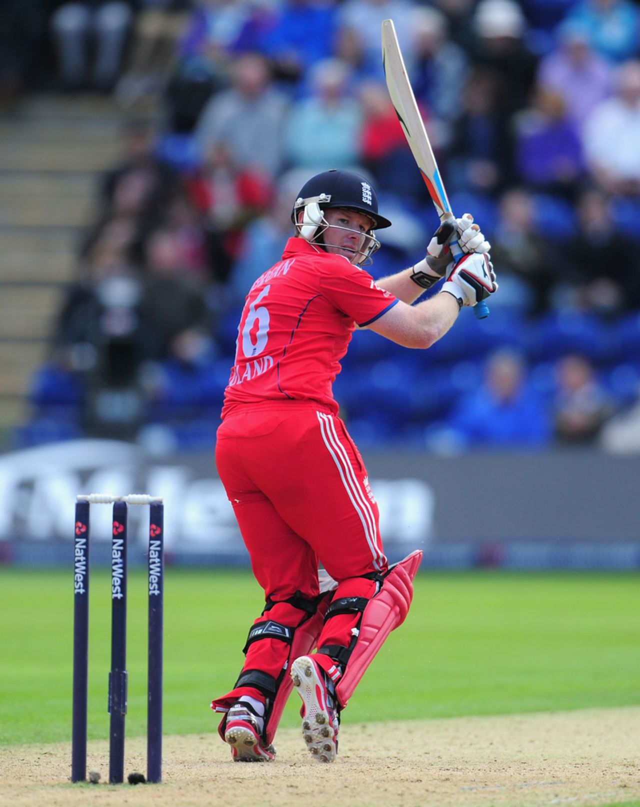 Eoin Morgan struck seven fours in his 53, England v Australia, 4th NatWest ODI, Cardiff, September, 14, 2013