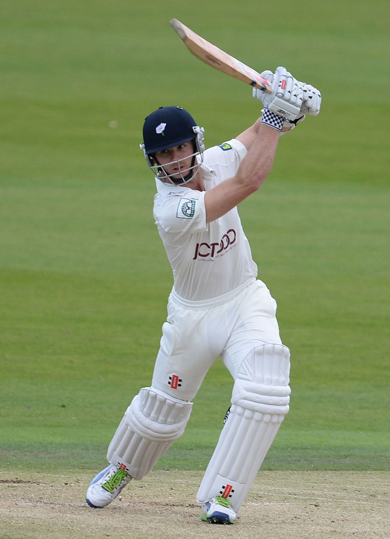 Kane Williamson drives during his 52, Yorkshire v Middlesex, County Championship, Division One, Headingley, September 18, 2013