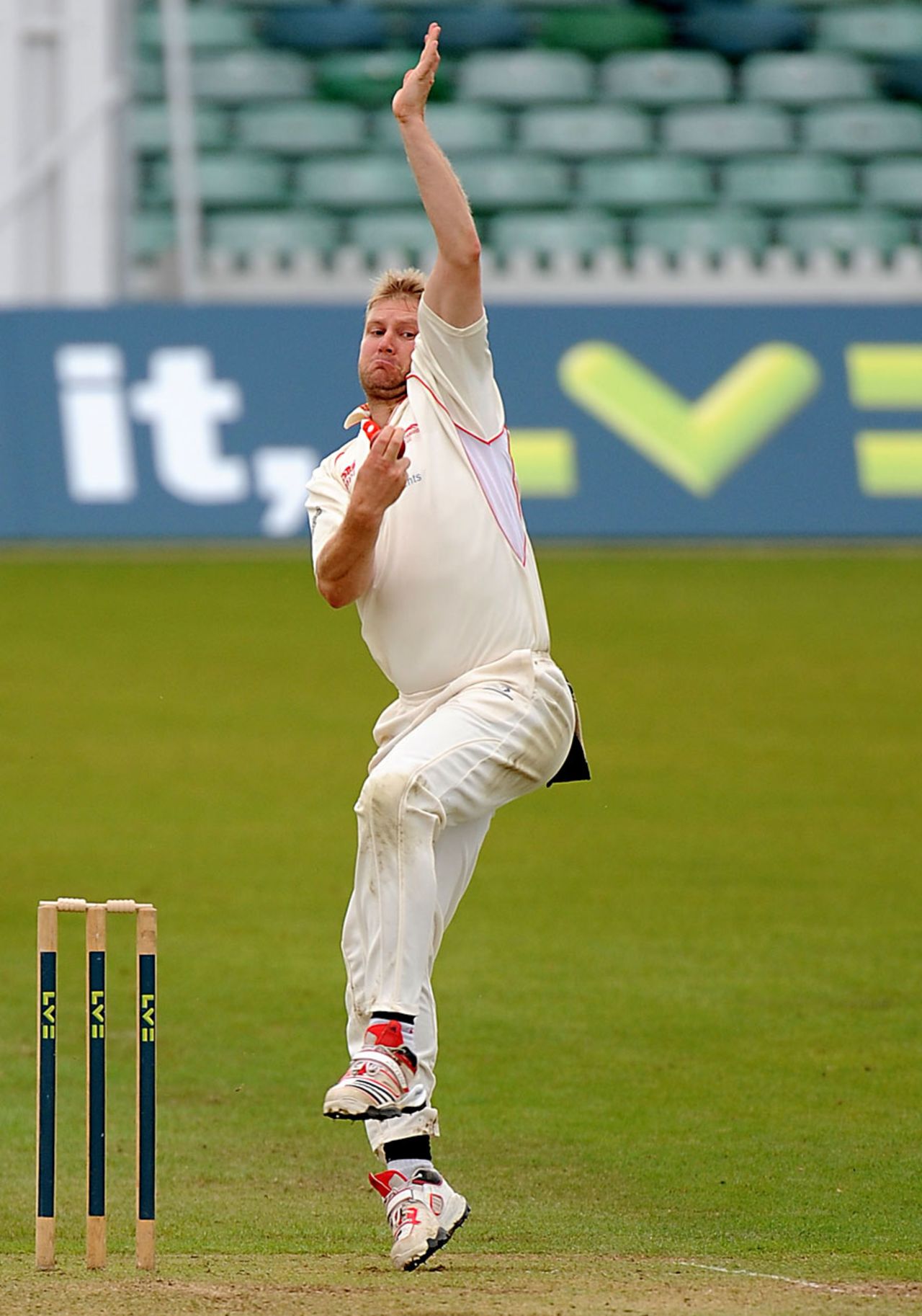 Matthew Hoggard in action during his final first-class match, Leicestershire v Hampshire, County Championship, Division Two, Grace Road, September 18, 2013