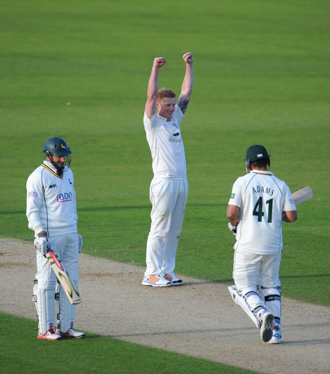 Ben Stokes battled pain to take three wickets, Durham v Nottinghamshire, County Championship, Division One, Chester-le-Street, September 18, 2013