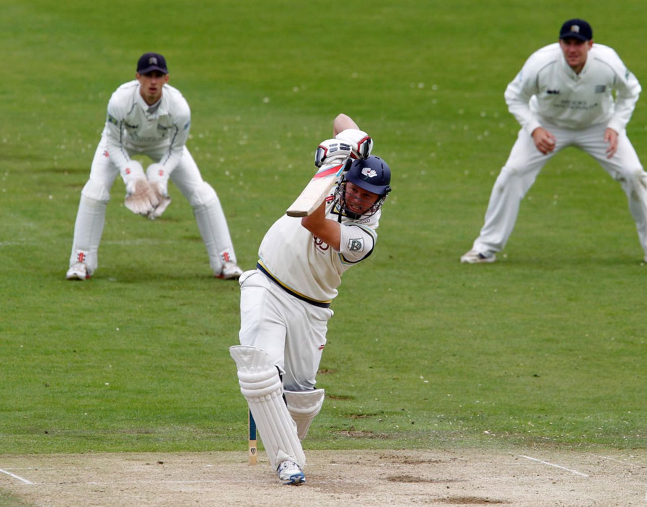 Gary Ballance drives during his innings of 90, Yorkshire v Middlesex, County Championship, Division One, Headingley, 4th day, September 20, 2013