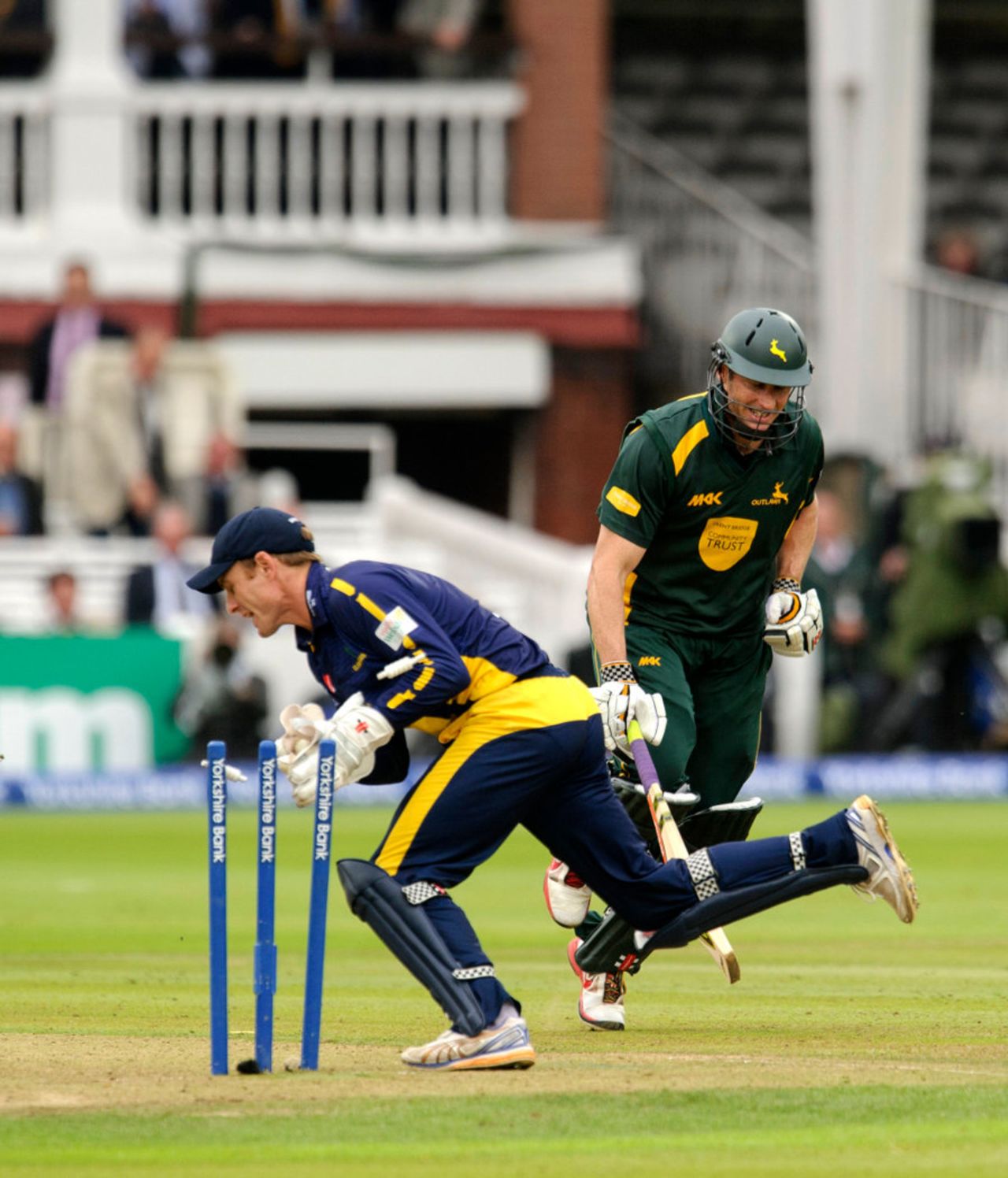 David Hussey was run out after an important 42, Glamorgan v Nottinghamshire, YB40 final, Lord's, September 21, 2013