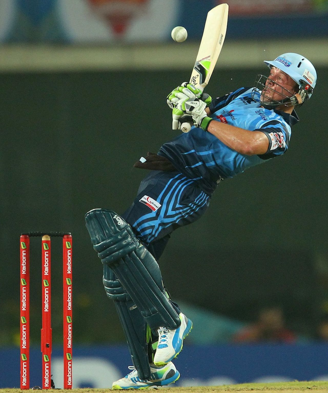 The whole gamut of AB de Villiers' shot-making skills was on show, Chennai Super Kings v Titans, Champions League 2013, Group B, Ranchi, September 22, 2013