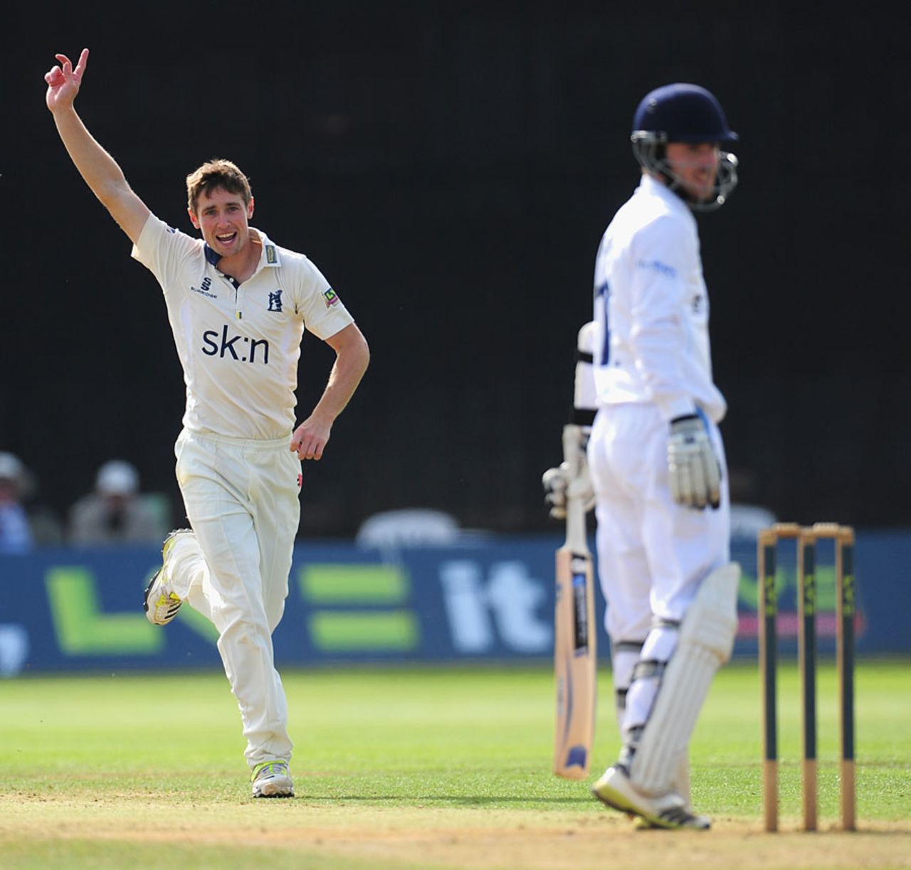 Chris Woakes added second-innings wickets to his first-innings hundred, Derbyshire v Warwickshire, County Championship, Division One, Derby, September 26, 2013