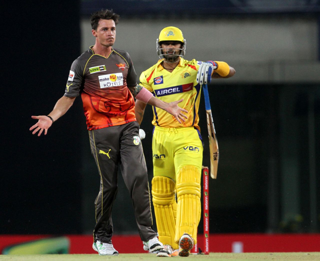 Dale Steyn had M Vijay out for a duck, Chennai Super Kings v Sunrisers Hyderabad, Group B, Champions League 2013, Ranchi, September 26, 2013
