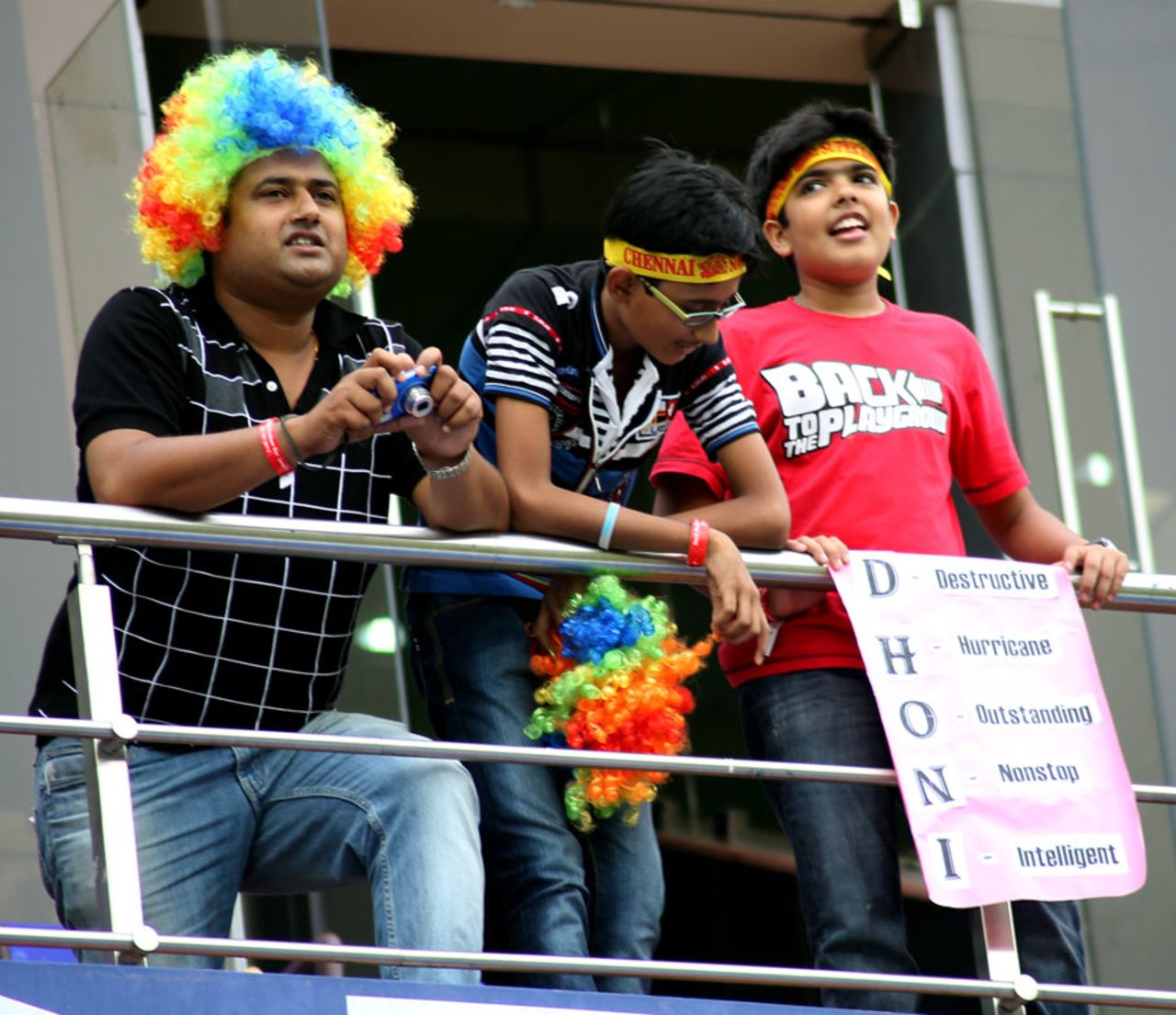 Dhoni's 19-ball 63 in Ranchi was still fresh in the fans' minds, Titans v Sunrisers Hyderabad, Champions League 2013, Group B, Ranchi, September 28, 2013