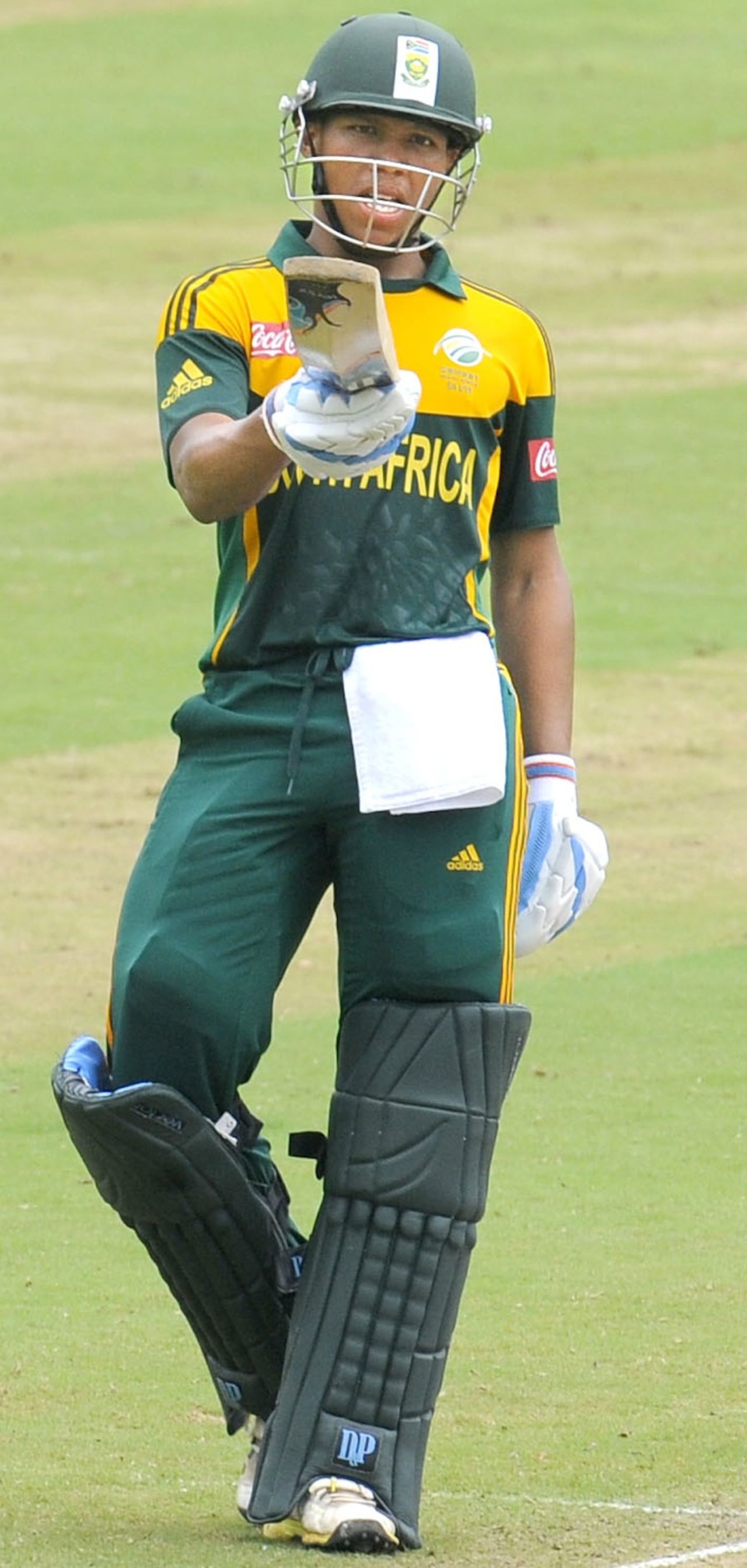 Clyde Fortuin top-scored with 65, India Under-19s v South Africa Under-19s, Visakhapatnam, October 1, 2013 