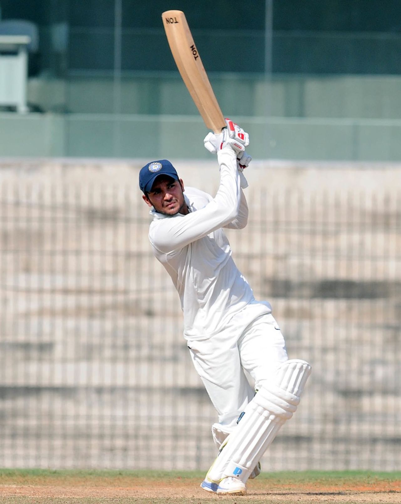 Manish Pandey charges down the ground, South Zone v West Zone, Duleep Trophy, Day 2, Chennai, October 4, 2013