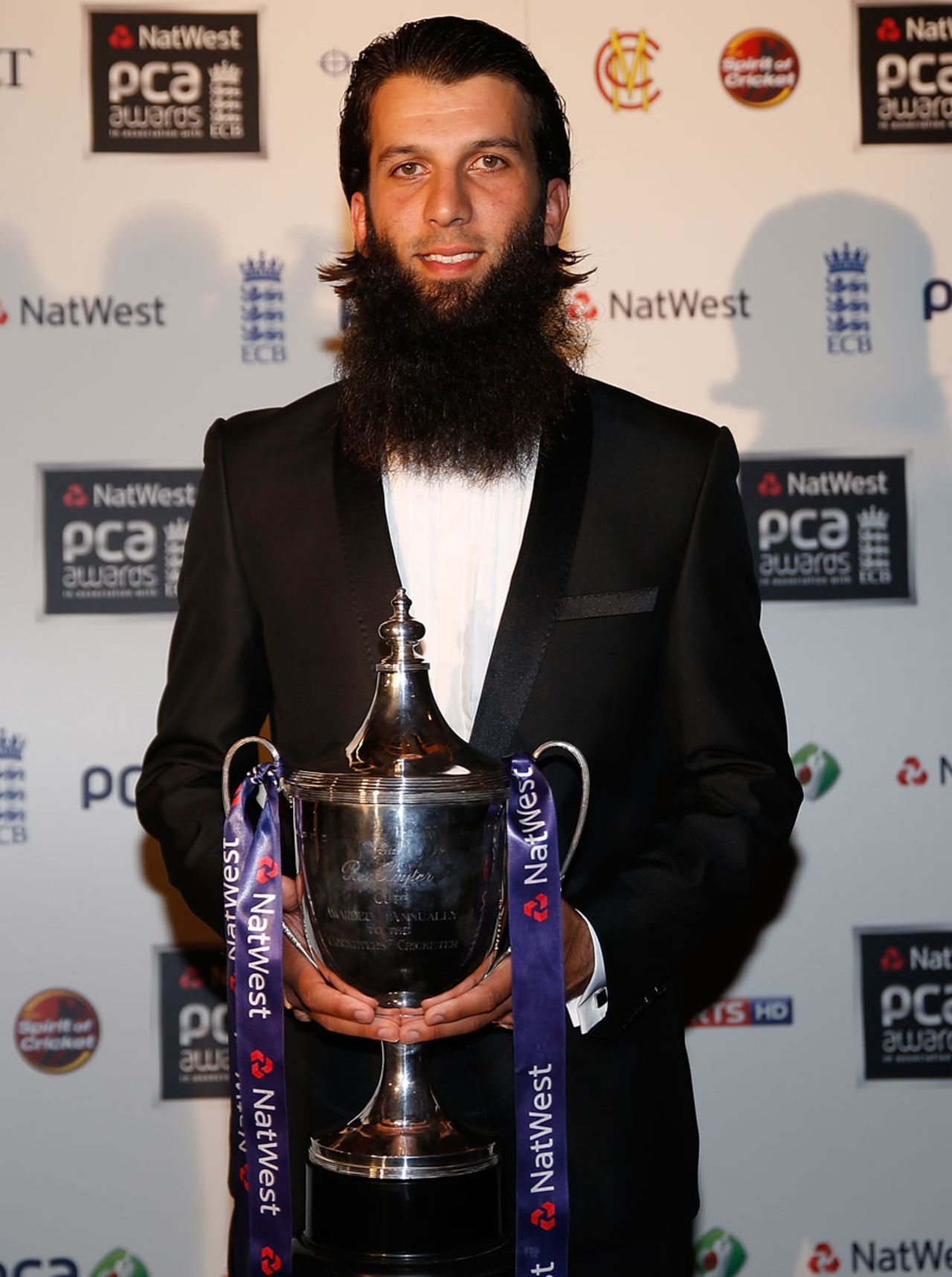 Moeen Ali received the PCA Player of the Year award, London, October 3, 2013