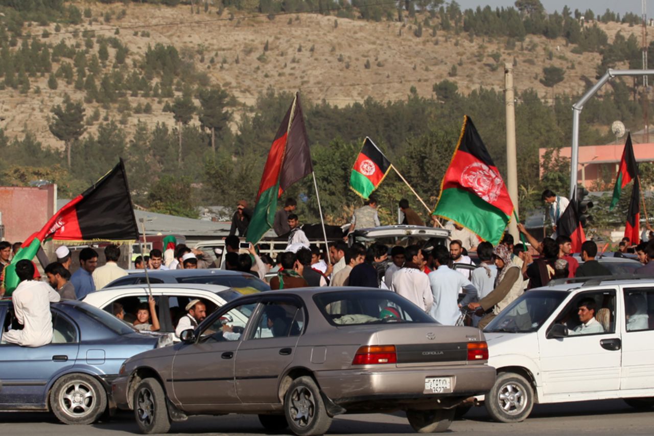The crowds come out to celebrate Afghanistan's win, Kabul, October 4, 2013