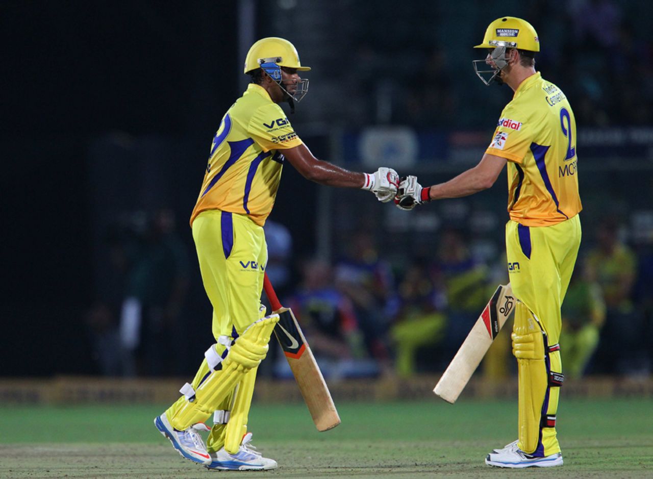 R Ashwin and Chris Morris added 73 in seven overs, Rajasthan Royals v Chennai Super Kings, 1st semi-final, Champions League 2013, Jaipur, October 4, 2013