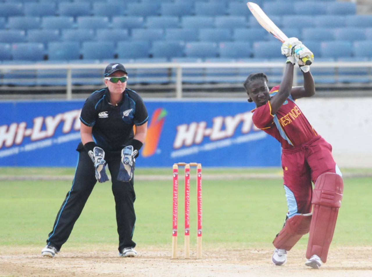 Stafanie Taylor took 4 for 19 and later hit 38 off 49 balls, West Indies v New Zealand, 1st Women's ODI, Kingston, October 6, 2013