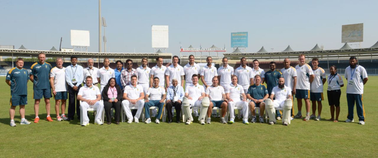 The South Africans team ahead of their match against Pakistan A, Pakistan A v South Africans, Tour match, Sharjah October 8, 2013