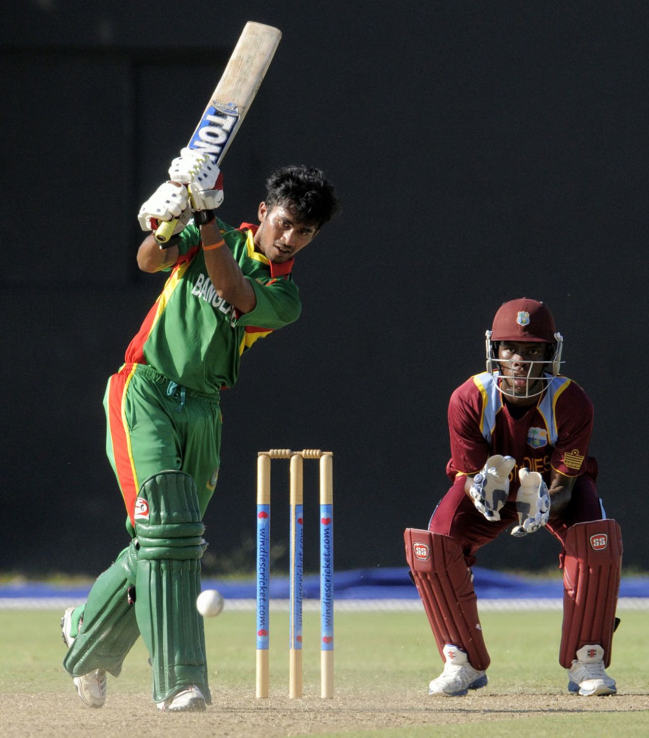Opener Shadman Islam struck 95 off 121 balls, West Indies U-19 v Bangladesh U-19, 3rd Youth ODI, Providence, October 11, 2013