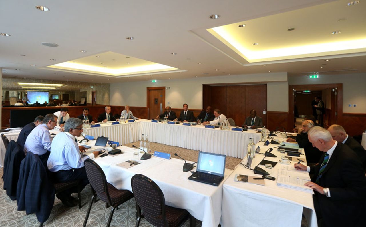 The ICC's executive board meeting in progress, London, Friday, October 18, 2013