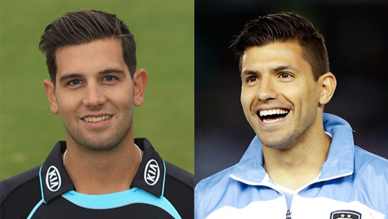 Composite: Jade Dernbach and Sergio Aguero