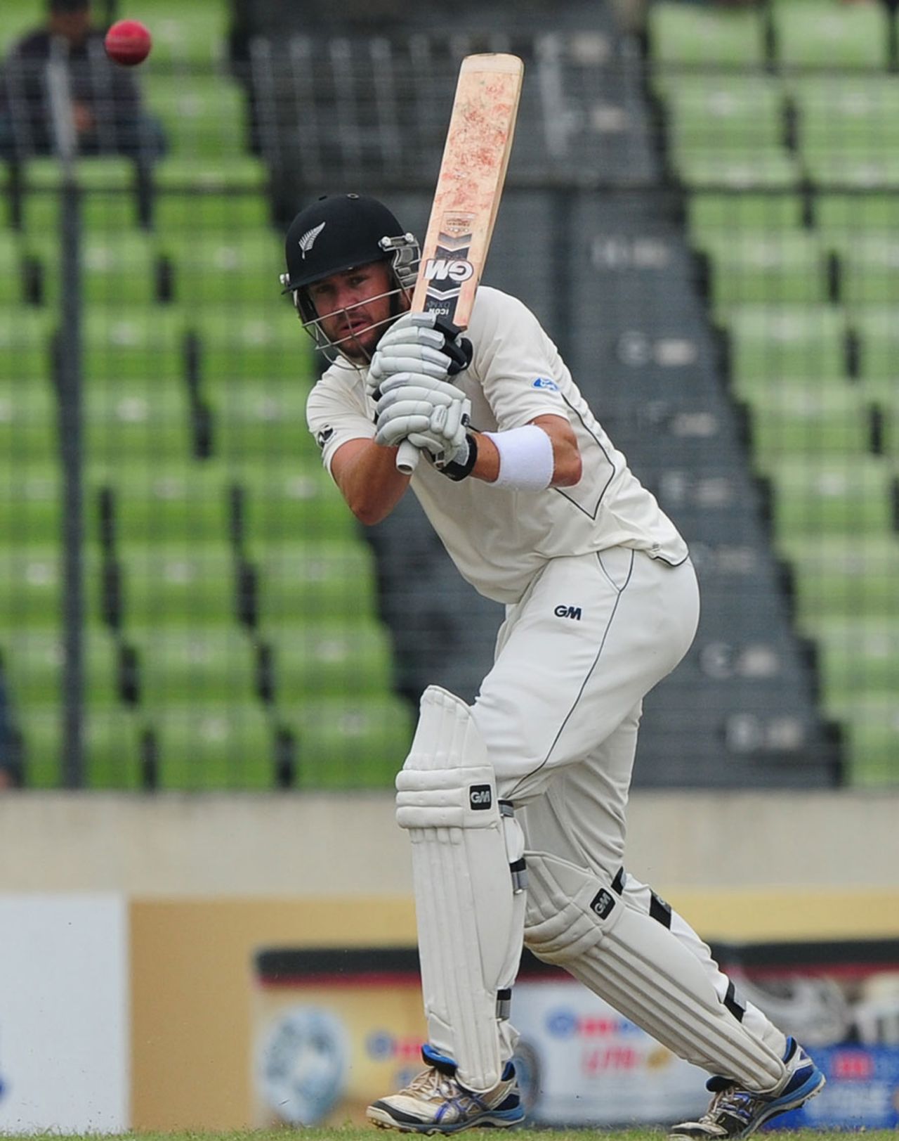 Peter Fulton works one away to the leg side, Bangladesh v New Zealand, 2nd Test, 2nd day, Mirpur, October 22, 2013