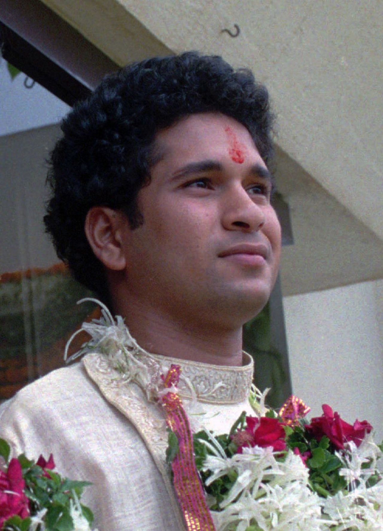 Sachin Tendulkar after his wedding, India, May 1, 1995