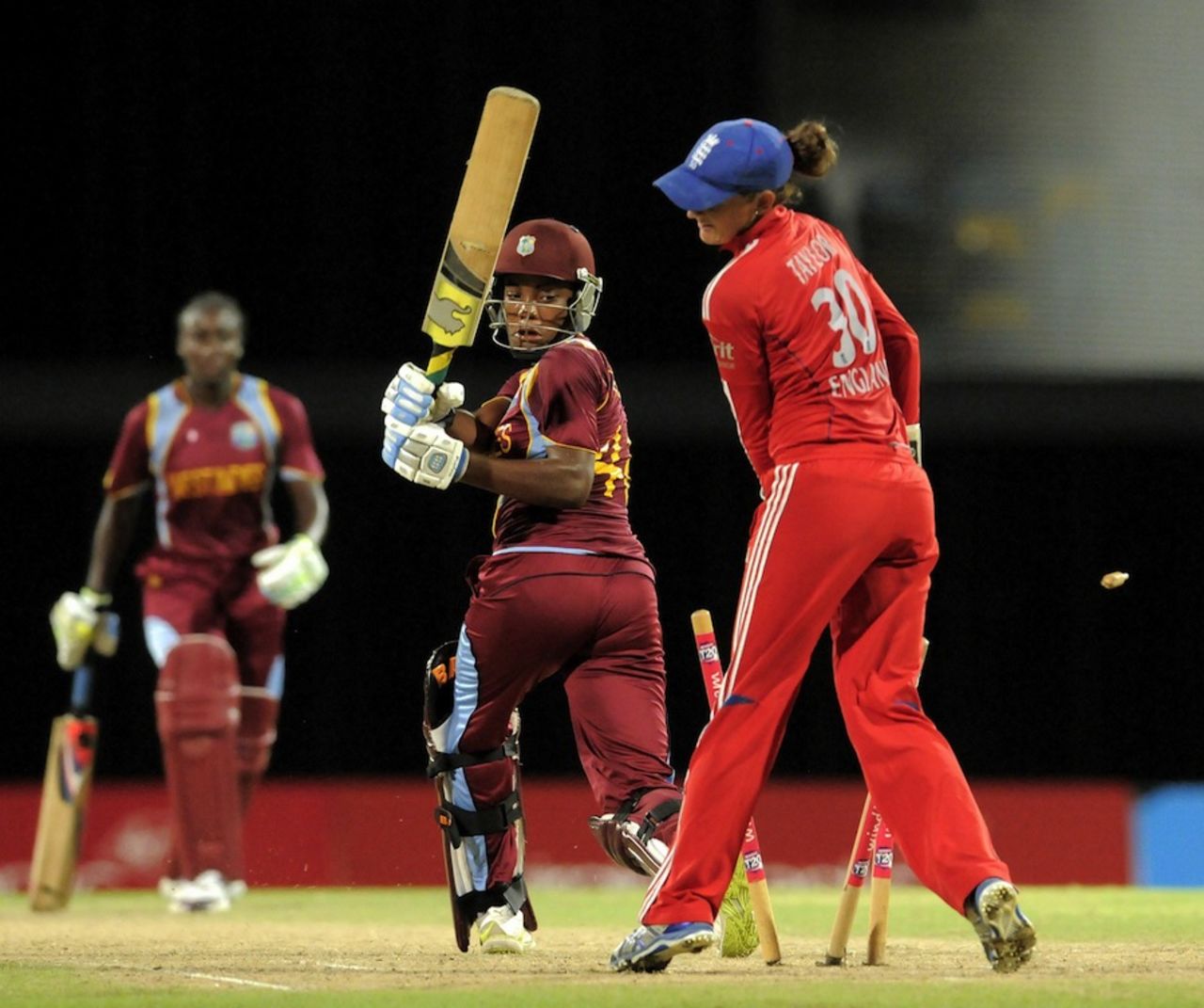 Chinelle Henry was bowled for 12, West Indies v England, West Indies Tri-Nation Series, Barbados, October 24, 2013