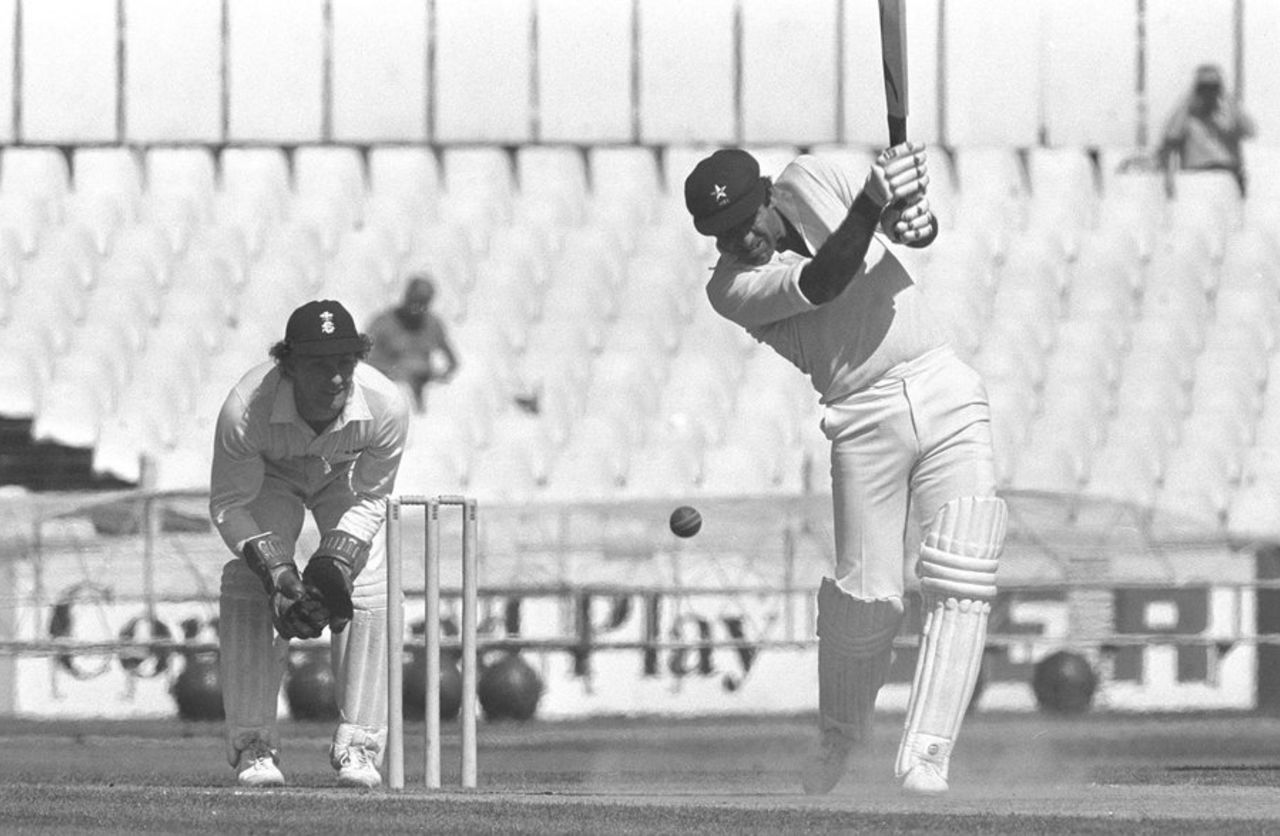 Haroon Rasheed batting against Surrey County Cricket Club at The Oval, Aug 9, 1982