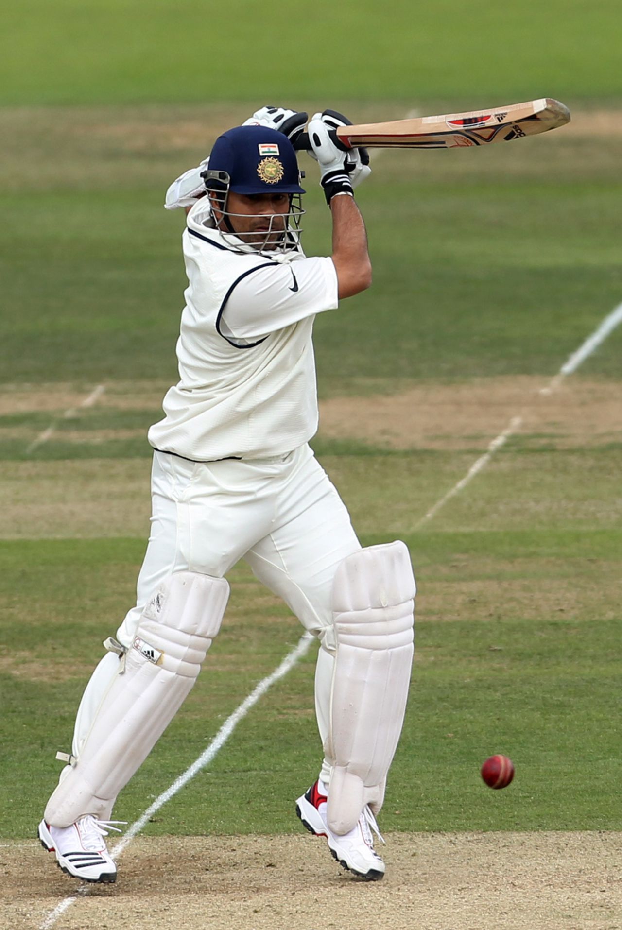 Sachin Tendulkar drives through covers, England v India, 1st Test, Lord's, 3rd day, July 23, 2011
