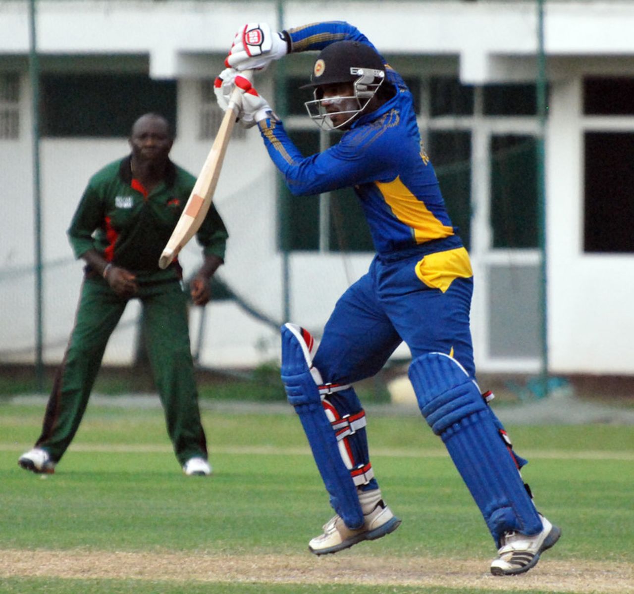 Kusal Perera punches throught the off side on his way to 81 from 47 balls, Sri Lanka A v Kenya, 3rd unofficial T20, NCC