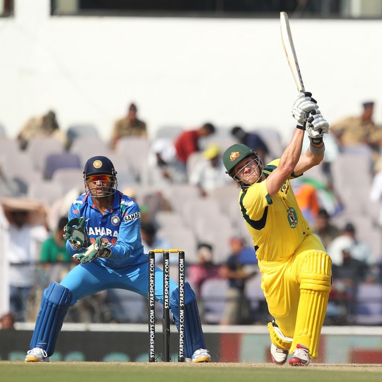 Shane Watson struck three sixes, India v Australia, 6th ODI, Nagpur, October 30, 2013