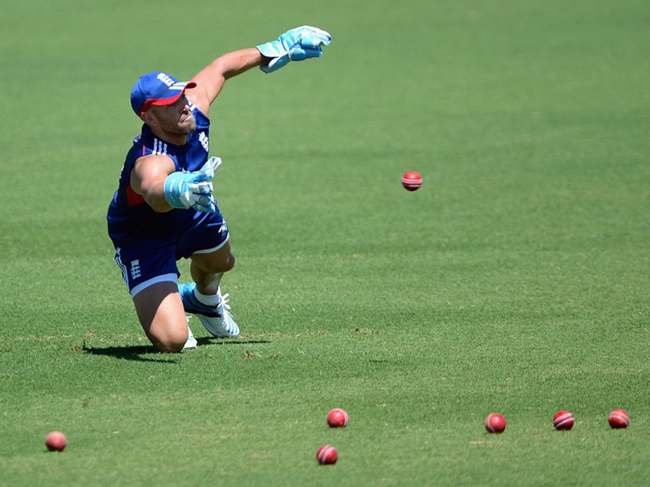 Matt Prior works on his keeping, Perth, October 30, 2013