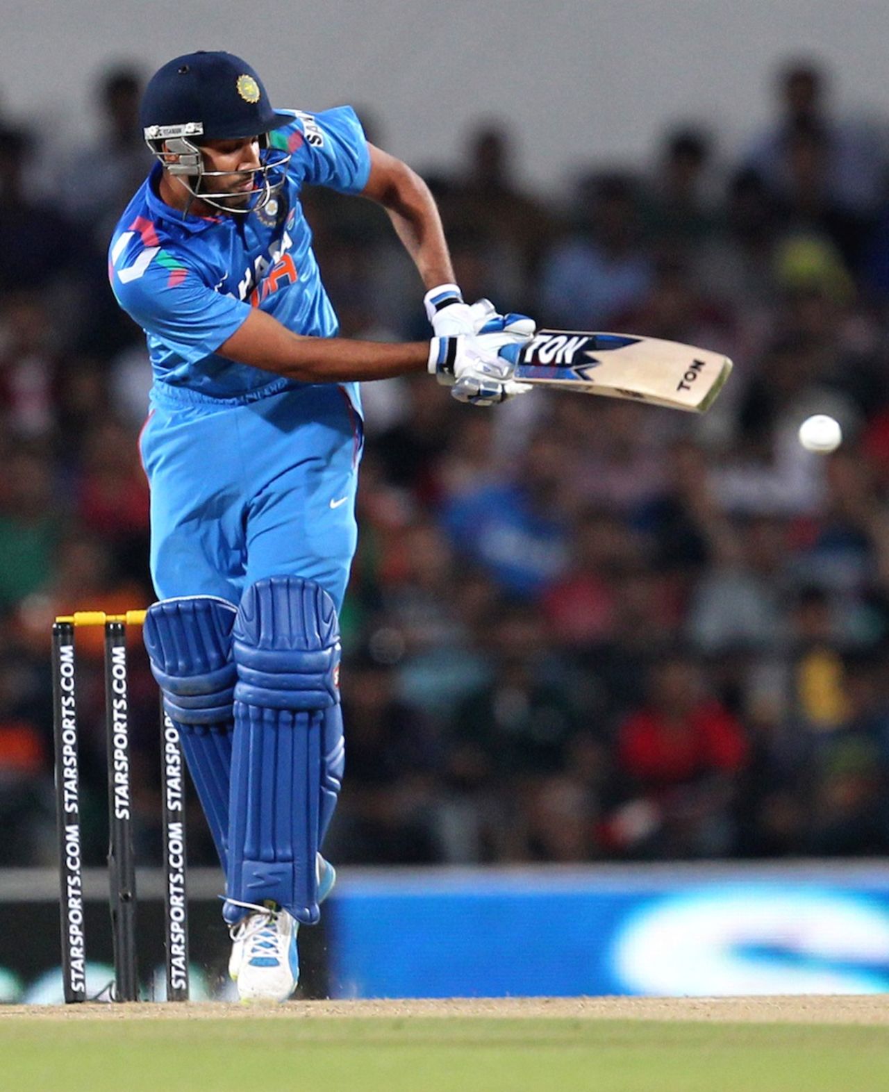 Rohit Sharma flicks to the leg side, India v Australia, 6th ODI, Nagpur, October 30, 2013
