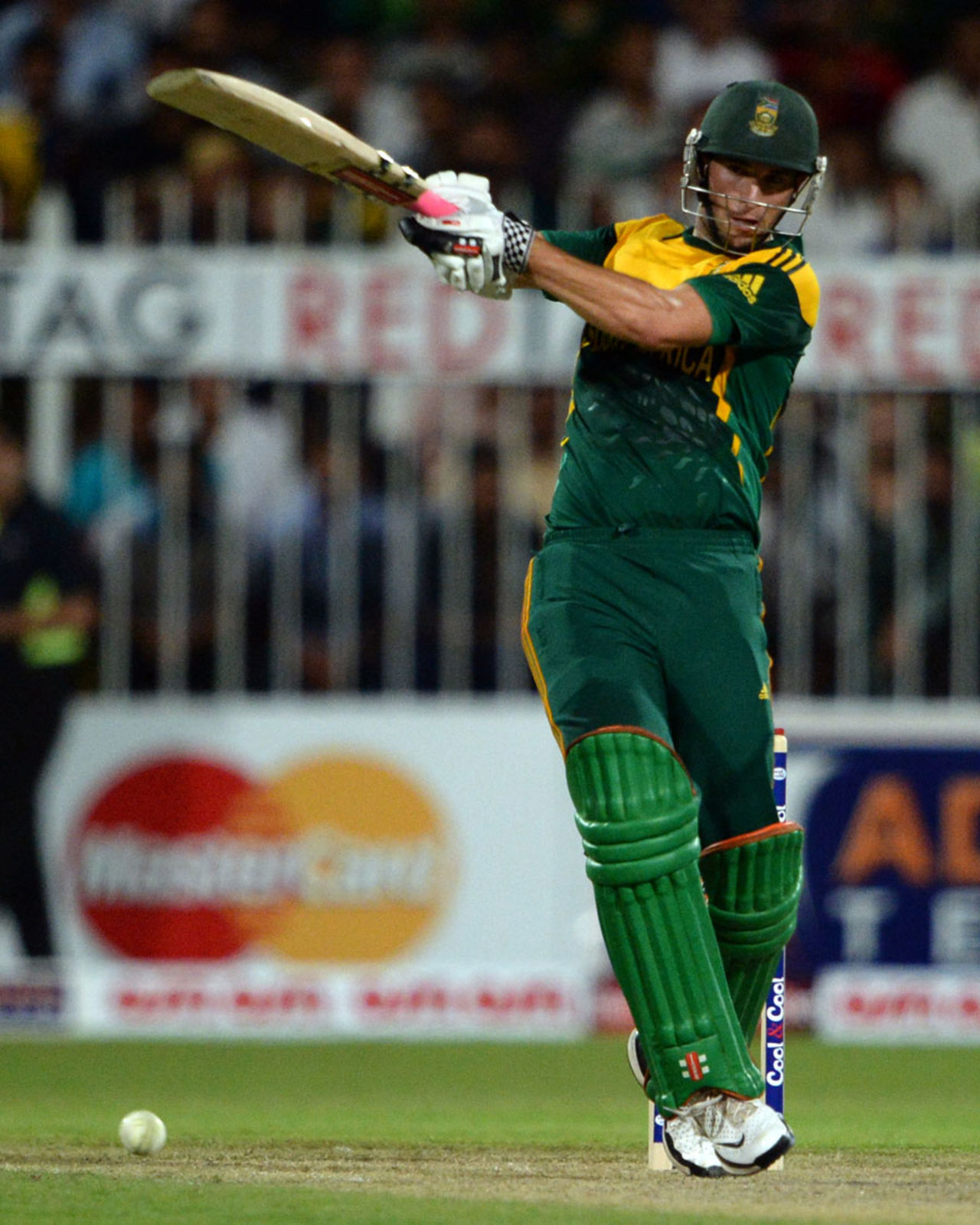 Wayne Parnell plays a pull, Pakistan v South Africa, 1st ODI, Sharjah, October 30, 2013