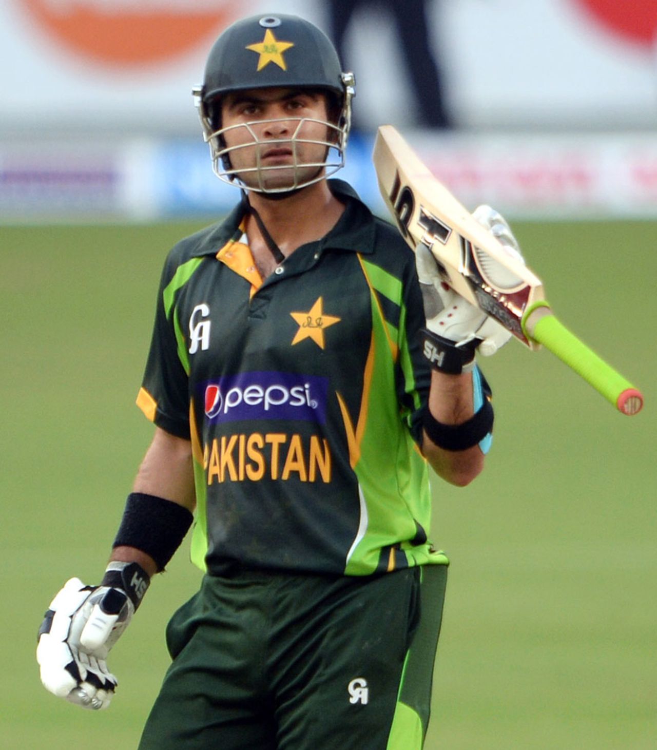 Ahmed Shehzad scored his third successive ODI fifty, Pakistan v South Africa, 2nd ODI, Dubai, November 1, 2013