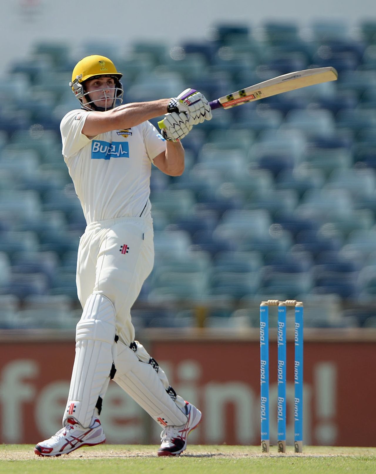 Mitchell Marsh pulls during his second half-century of the match, Western Australia Chairman's XI v England XI, Tour match, Perth, 3rd day, November 2, 2013