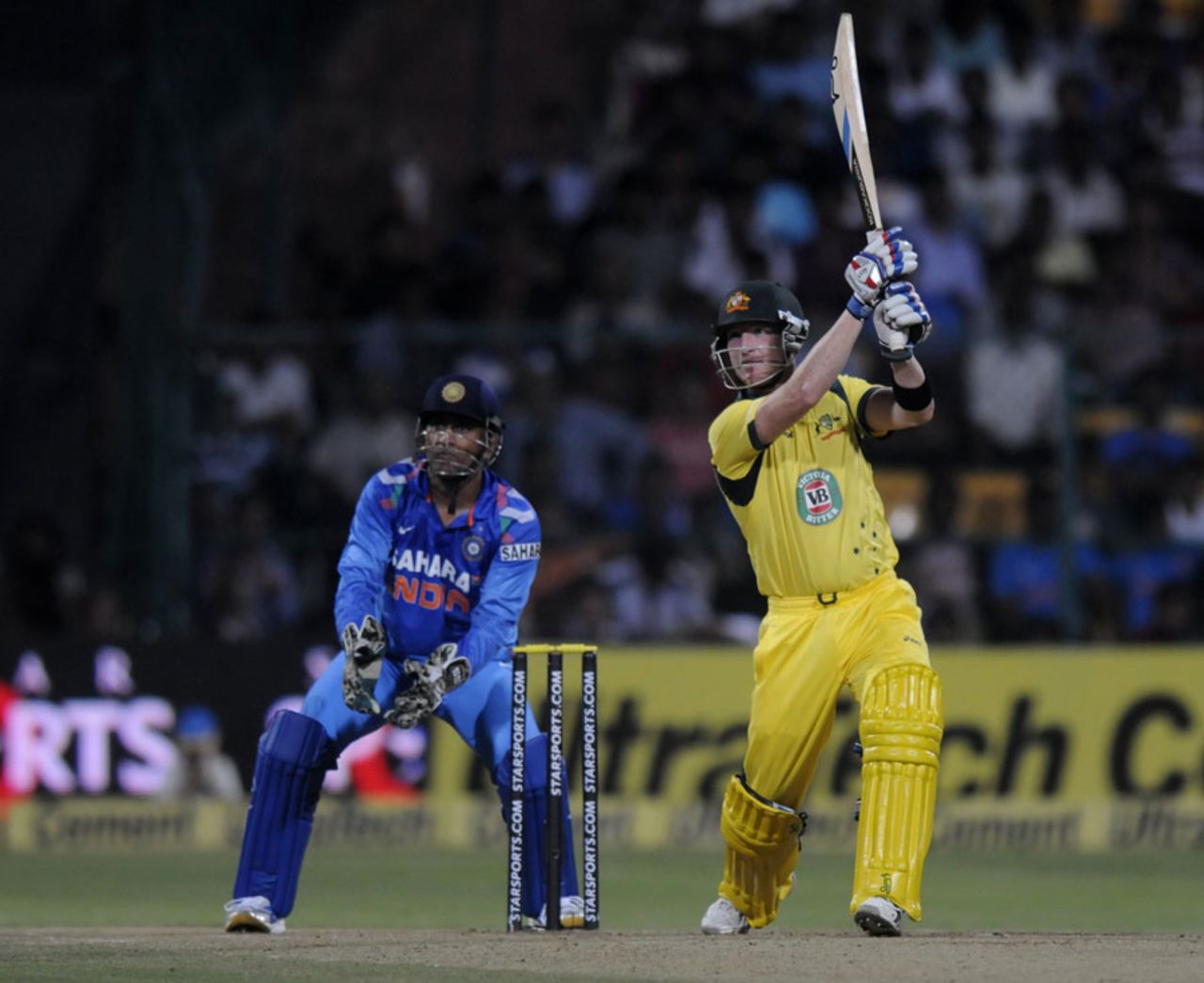 Brad Haddin scored 40 off 49, India v Australia, 7th ODI, Bangalore, November 2, 2013