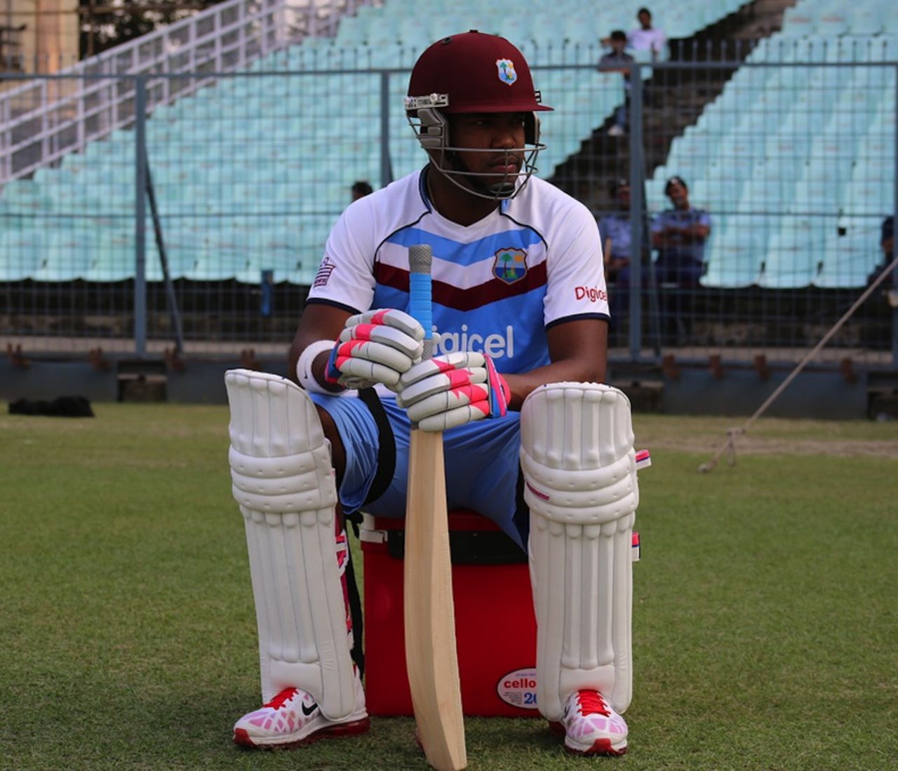 Darren Bravo awaits his turn to bat, Kolkata, November 4, 2013