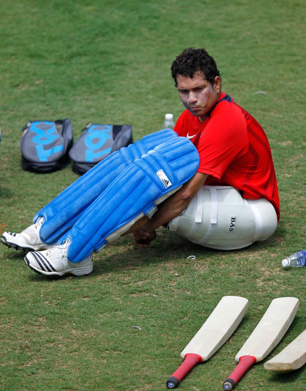 Sachin Tendulkar at net practice, World Cup, Bangalore, February 24, 2011