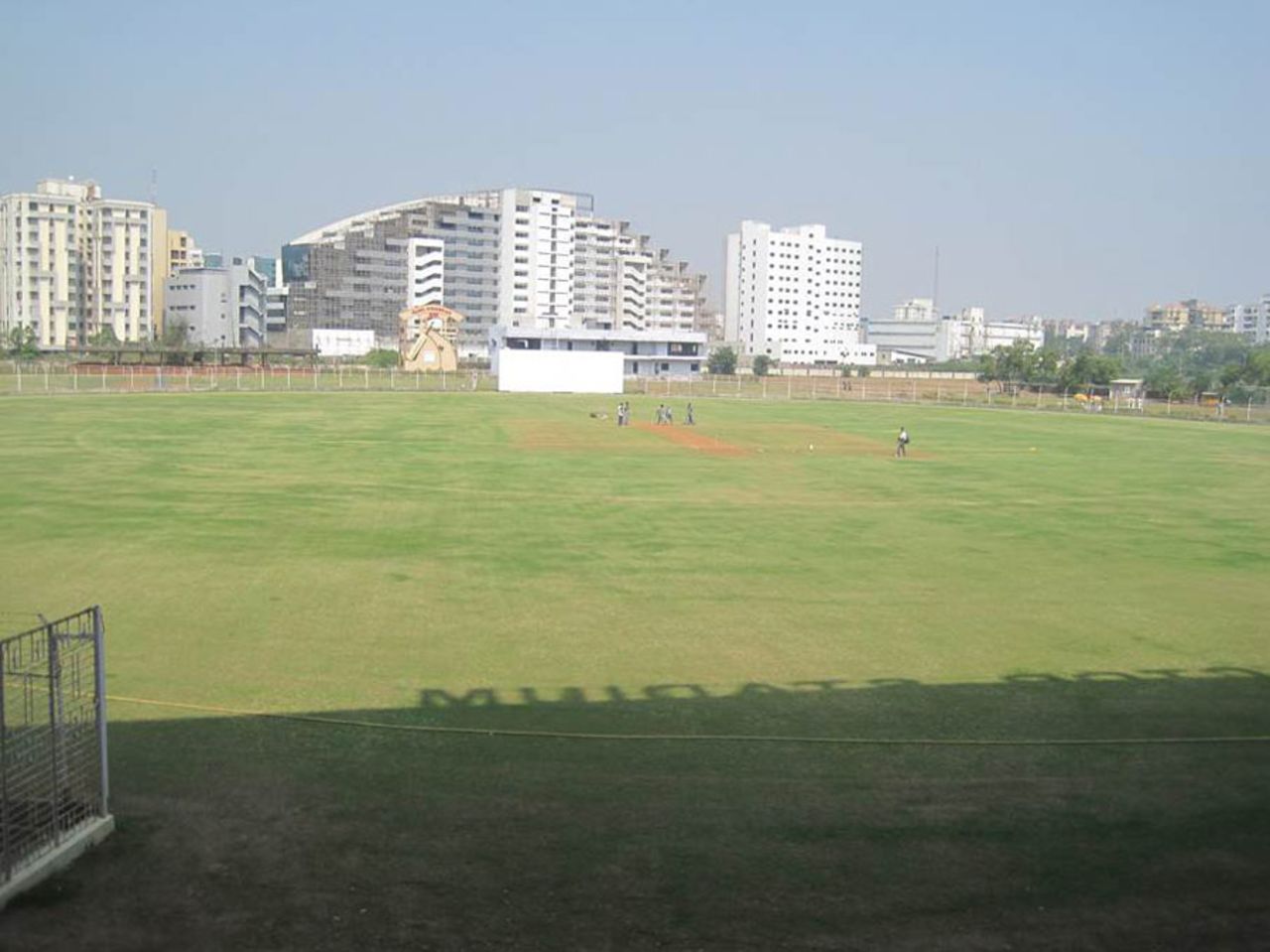 Preparations at the Lalbhai Contractor stadium ahead of the Ranji Trophy game, Surat, November 6, 2013