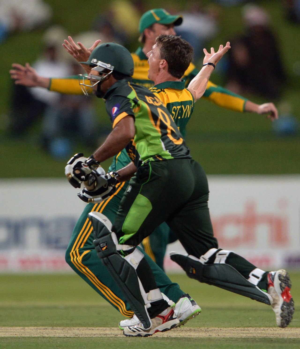 Dale Steyn appeals for a leg-before decision, Pakistan v South Africa, 3rd ODI, Abu Dhabi, November 6, 2013