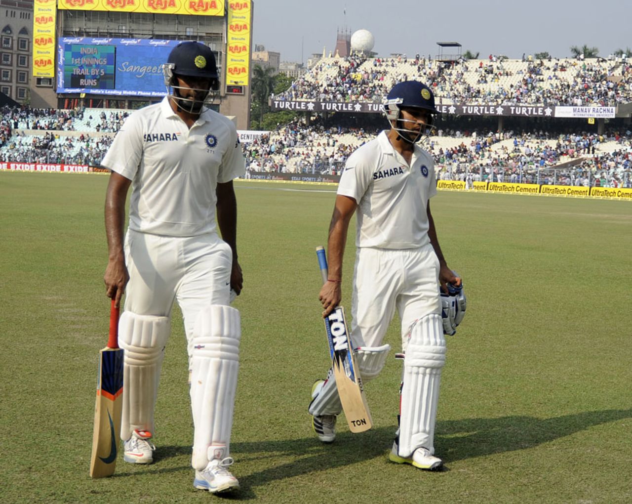 R Ashwin and Rohit Sharma added 73 runs before the tea break, India v West Indies, 1st Test, Kolkata, 2nd day, November 7, 2013