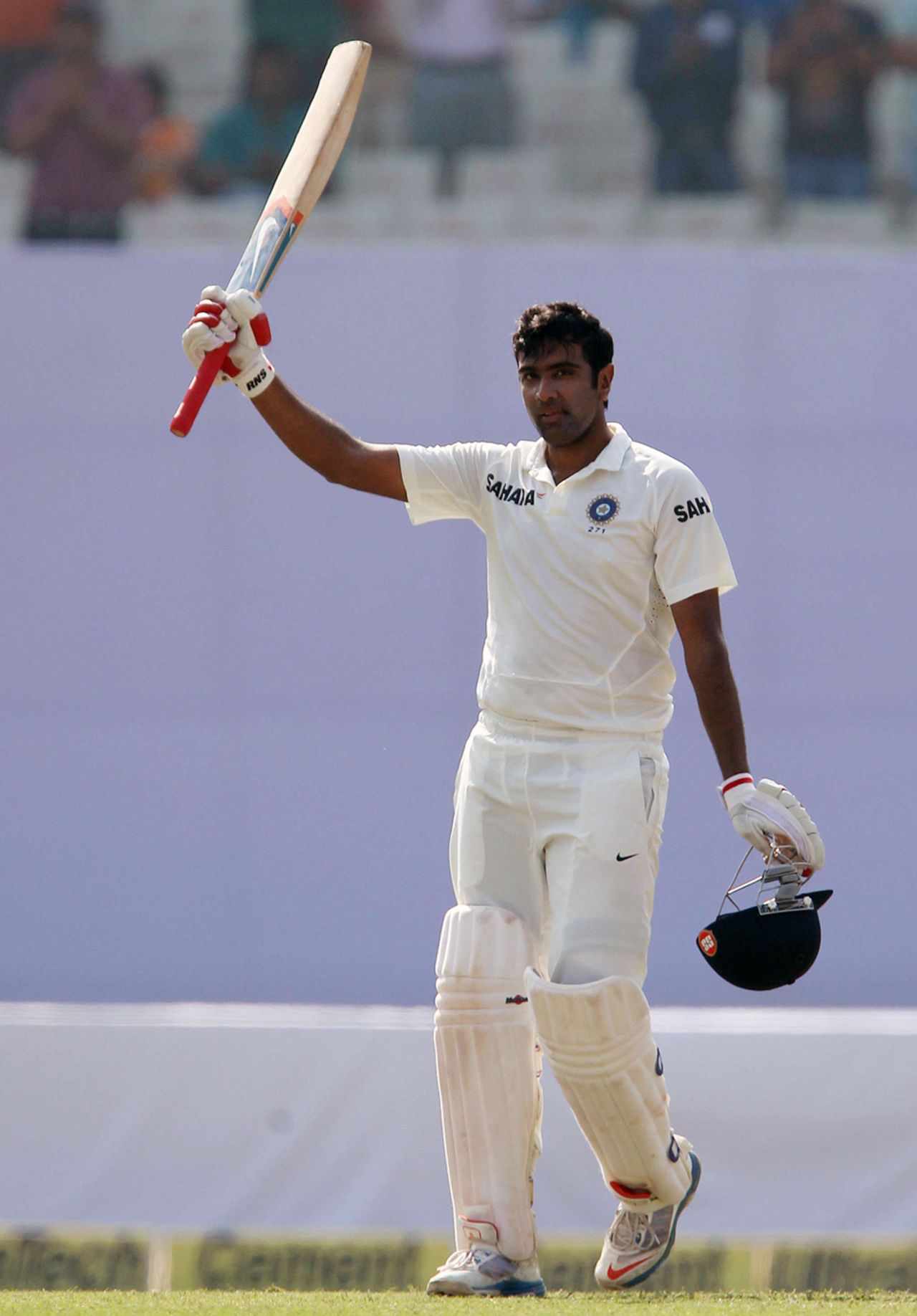R Ashwin scored his second Test hundred, India v West Indies, 1st Test, Kolkata, 3rd day, November 8, 2013