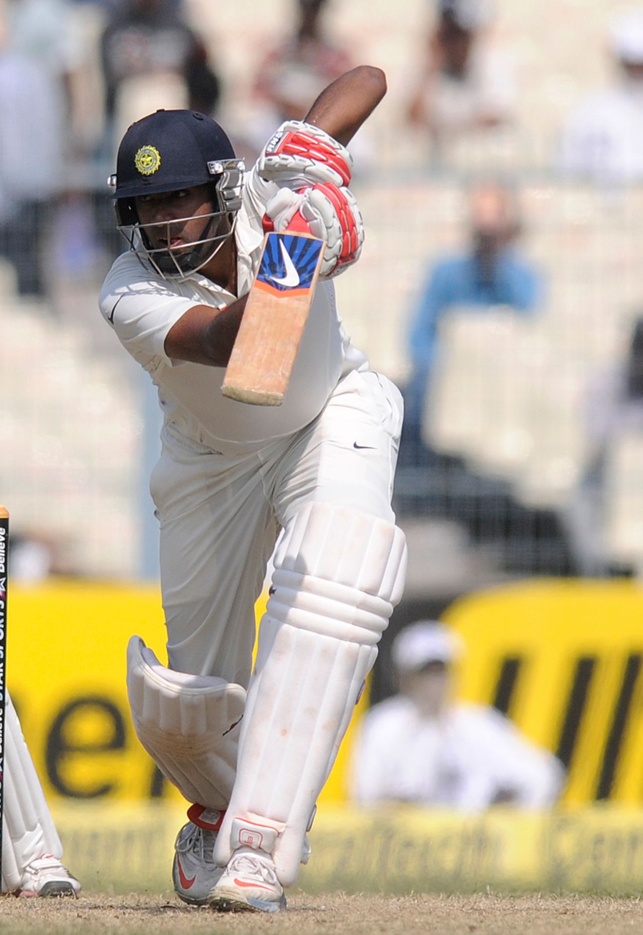 R Ashwin drives on his way to a century, India v West Indies, 1st Test, Kolkata, 3rd day, November 8, 2013