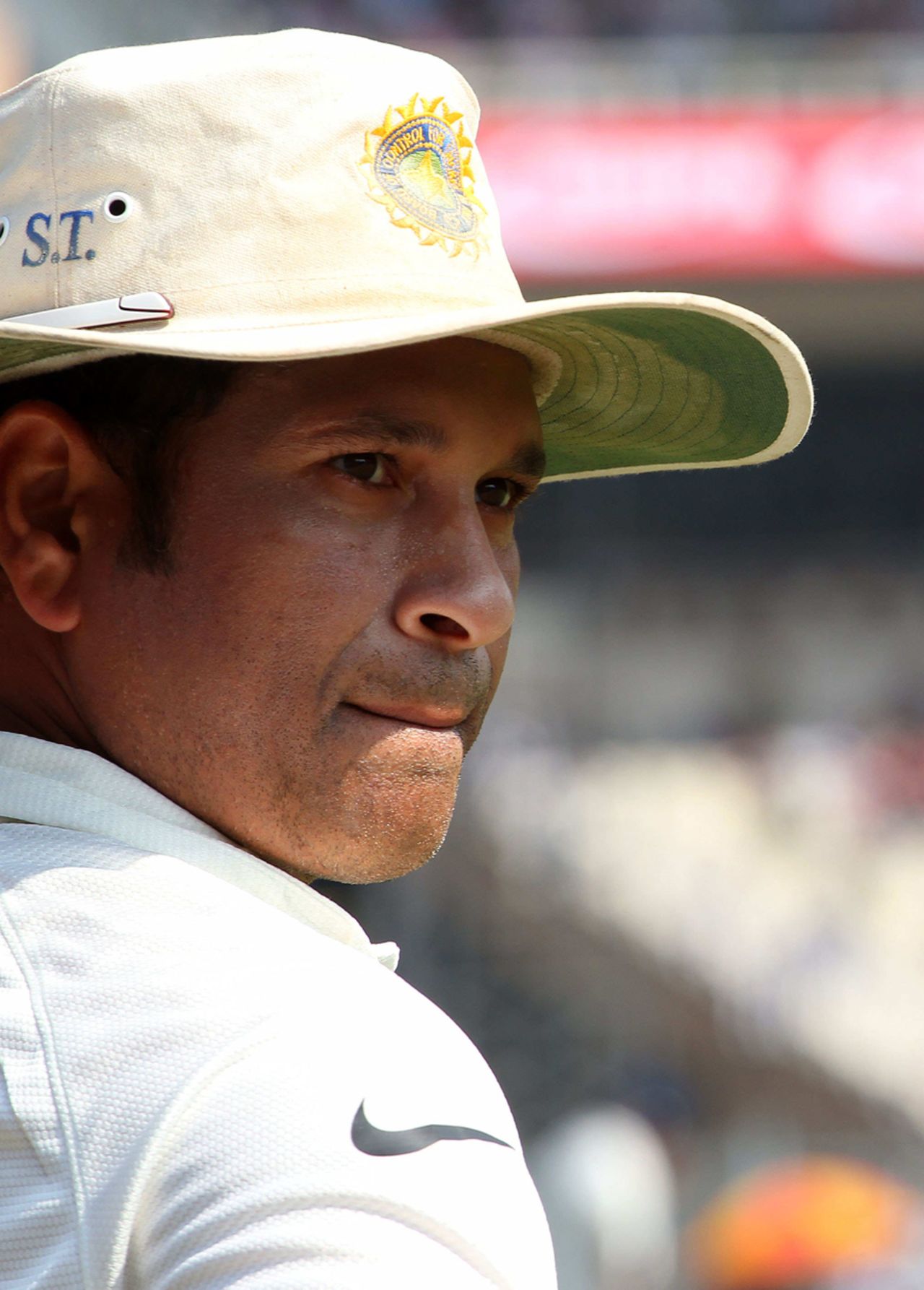 Sachin Tendulkar watches proceedings at Eden Gardens, India v West Indies, 1st Test, Kolkata, 3rd day, November 8, 2013