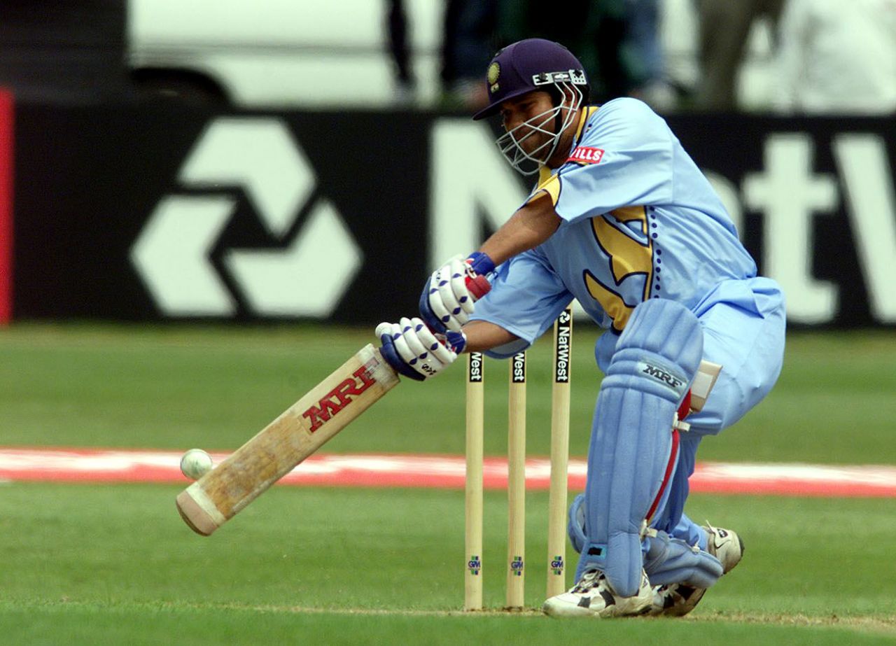 Sachin Tendulkar drives through the off side, India v South Africa, Group A, ICC World Cup, May 15, 1999