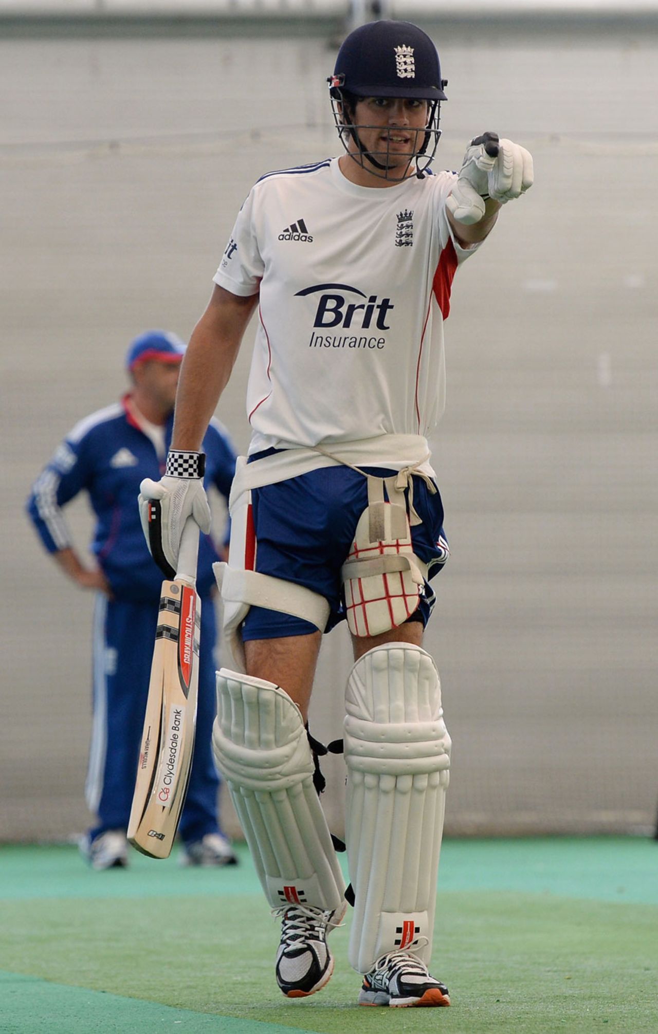 Alastair Cook leads the way during England nets, SCG, Sydney, November 11, 2013