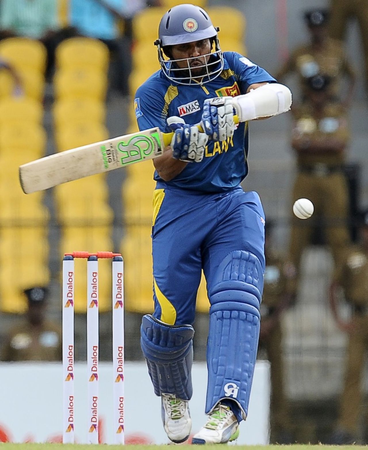 Tillakaratne Dilshan plays the pull, Sri Lanka v New Zealand, 2nd ODI, Hambantota, November 12, 2013