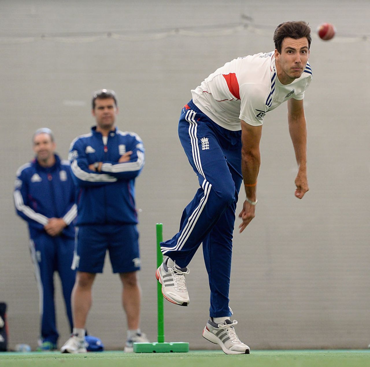 Steven Finn works in the indoor nets, SCG, November 12, 2013