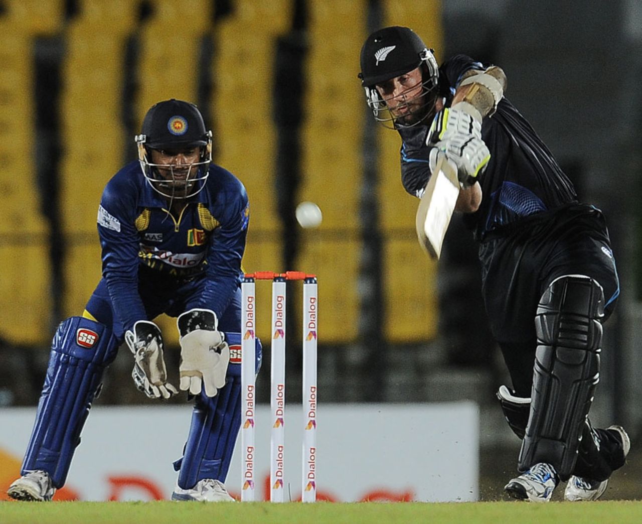 Luke Ronchi hits out during his 49, Sri Lanka v New Zealand, 2nd ODI, Hambantota, November 12, 2013