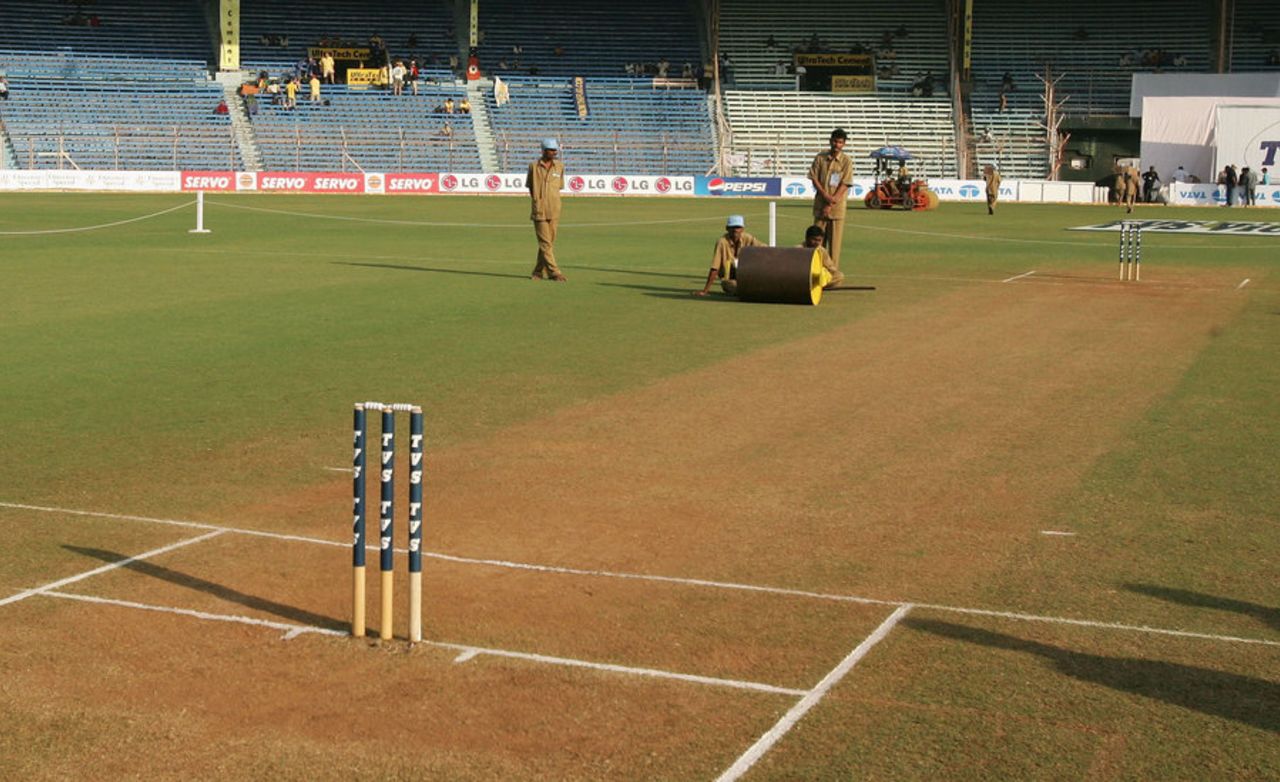 A view of the pitch at Wankhede Stadium, Mumbai, November 5, 2004