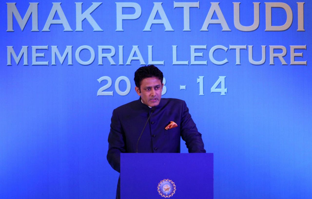 Anil Kumble delivers the annual Mansur Ali Khan Pataudi lecture, Mumbai, November 13, 2013