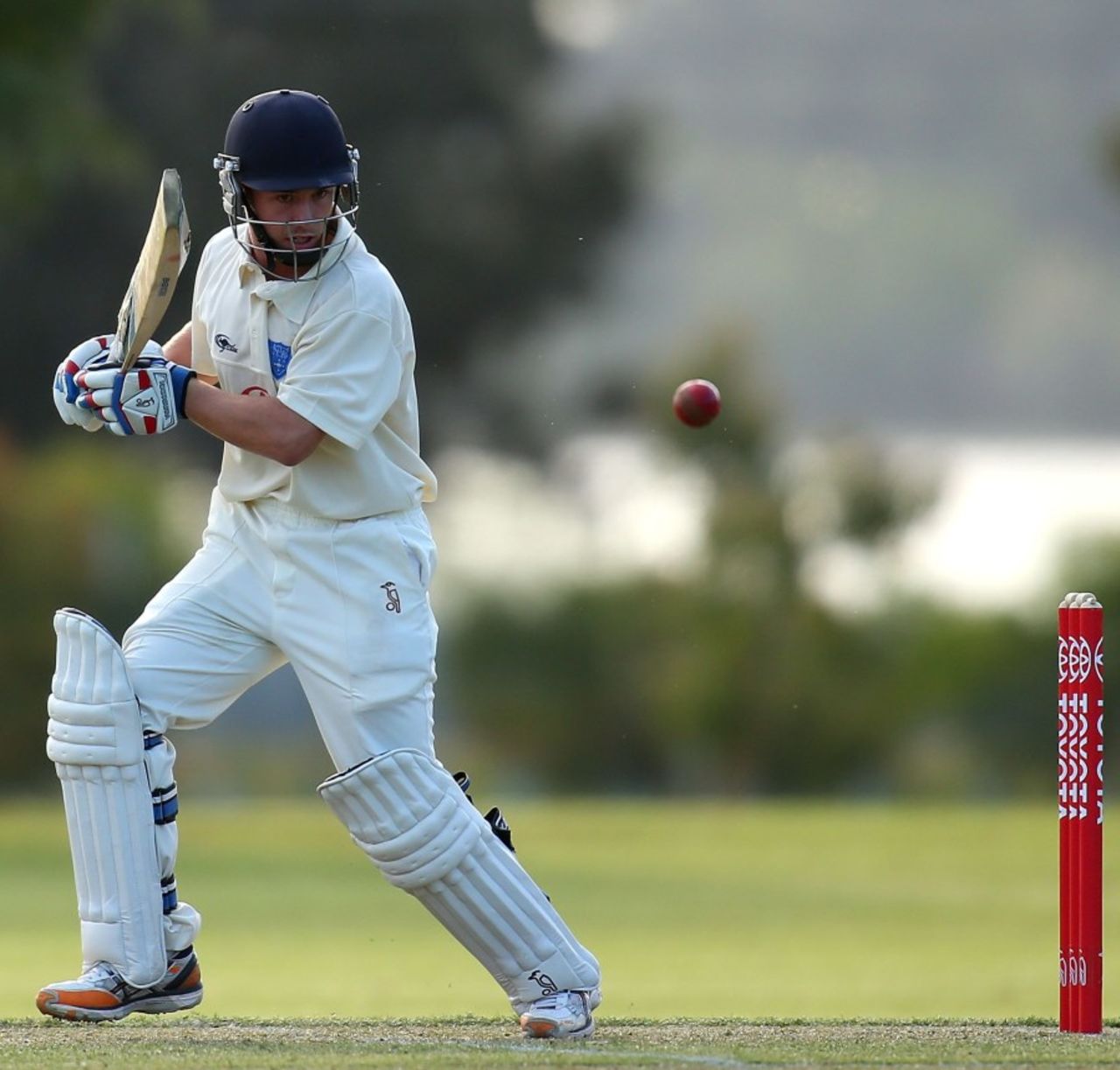 Jake Doran pushes one to the off side, Western Australia v New South Wales, Futures League, Perth, October 14, 2013
